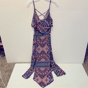 American Eagle Outfitters Multicolor Paisley Boho Maxi Dress Sz M